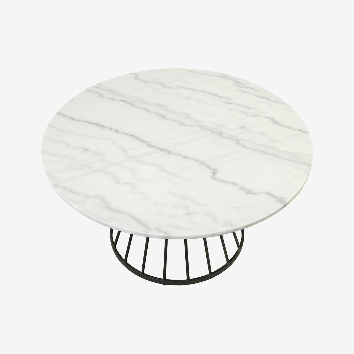 Round Coffee Table Black / White by RGE Fy